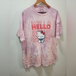 Hello‎ Kitty T Shirt XL Pink Neck Short Sleeve  Graphic
